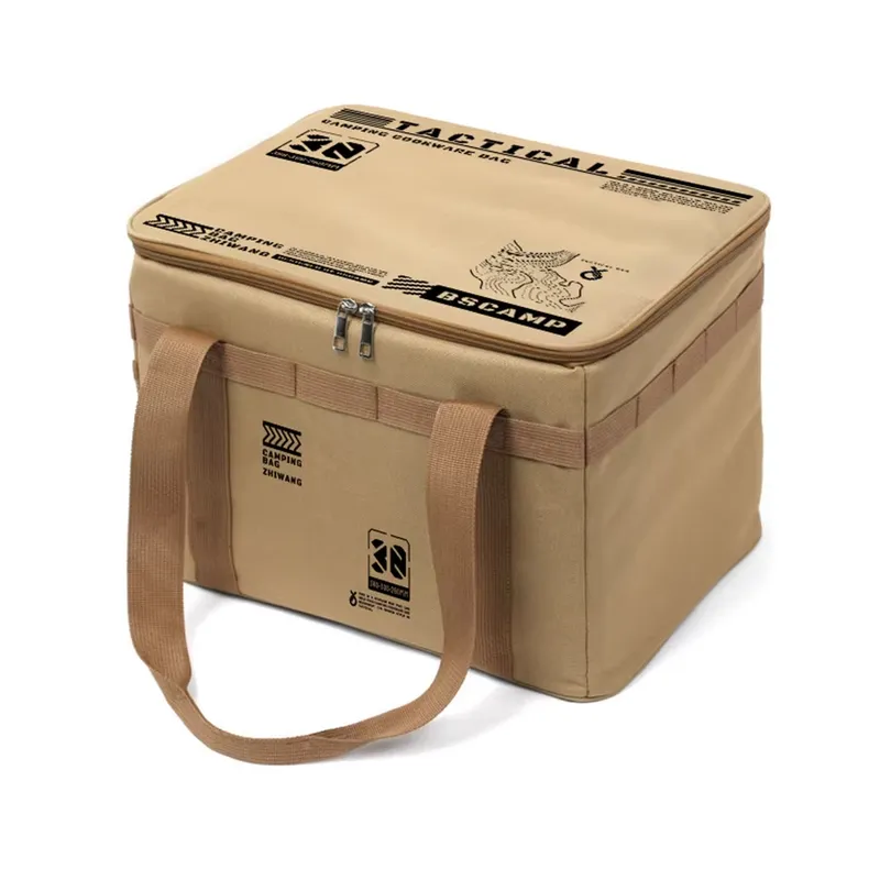 Camping Cooking Organizer - YIBASHOU Faltbare Aufbewahrungstasche mit großem Fassungsvermögen,