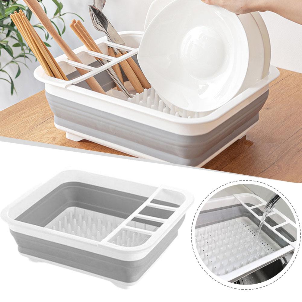 Camping Cooking Organizer - Faltbarer Geschirrabtropfständer, Schalenhalter, Geschirr-Organizer, Spülbecken-Abtropfgestell, tragbare